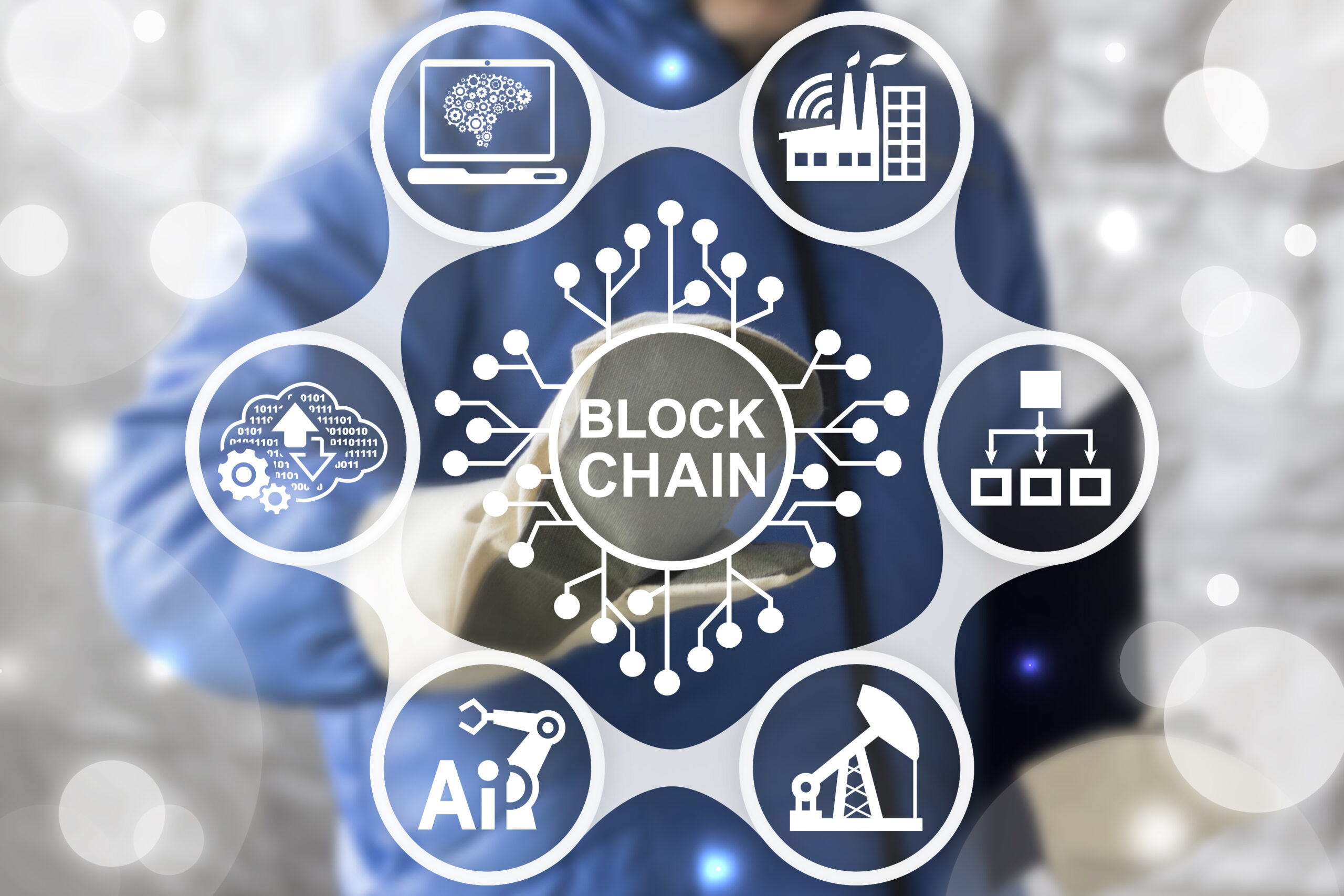 Blockchain Industrial Strategy Concept